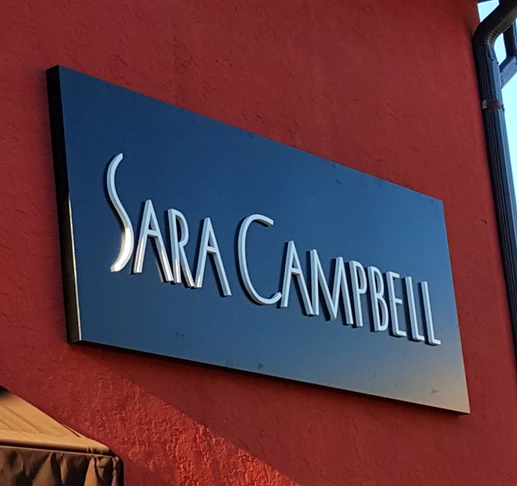 3D Aluminum Letters Architectural at Sara Campbell