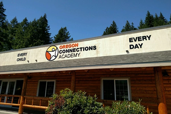3D aluminum logo and lettering at Connections